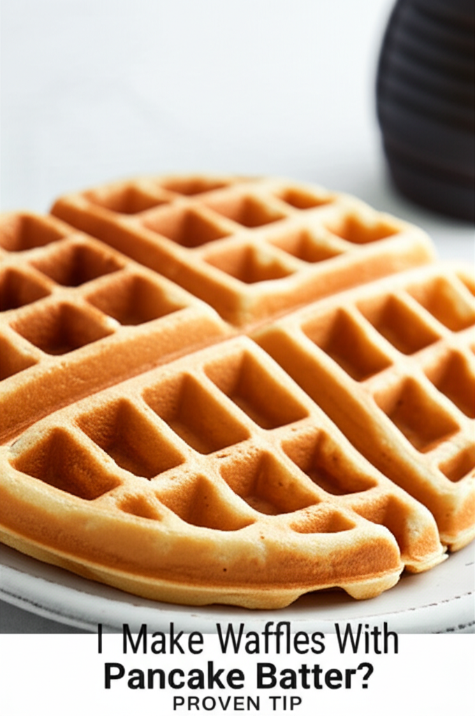Generate a high-quality, relevant image prompt for an article about: Can I Make Waffles With Pancake