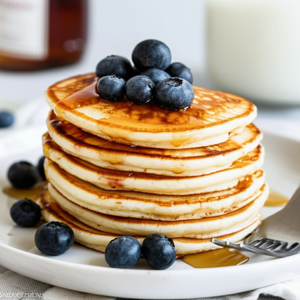 Generate a high-quality, relevant image prompt for an article about: How Many Carbs In Pancakes? Gen